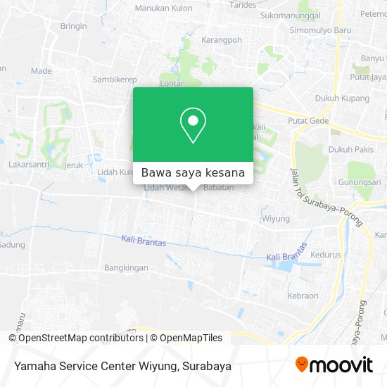Peta Yamaha Service Center Wiyung