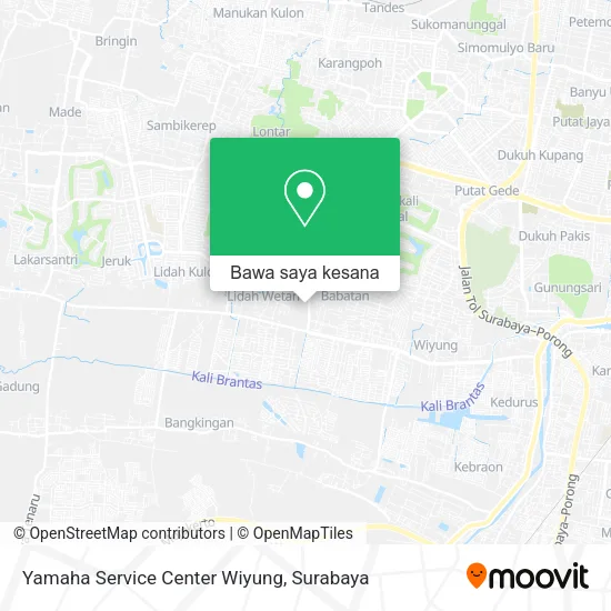 Peta Yamaha Service Center Wiyung