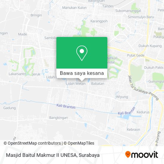 Peta Masjid Baitul Makmur II UNESA