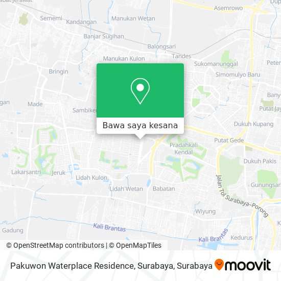 Peta Pakuwon Waterplace Residence, Surabaya
