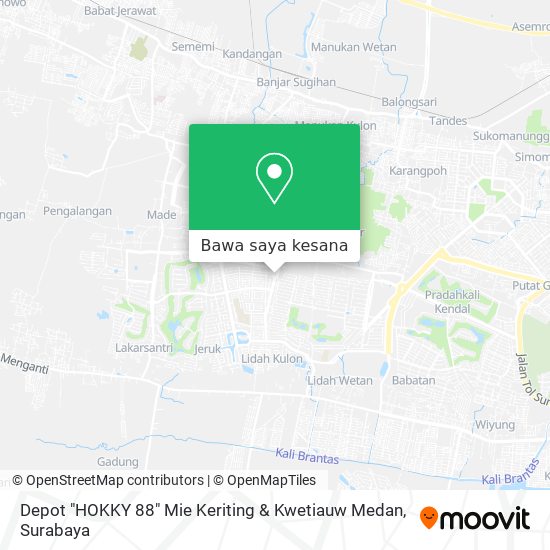 Peta Depot "HOKKY 88" Mie Keriting & Kwetiauw Medan