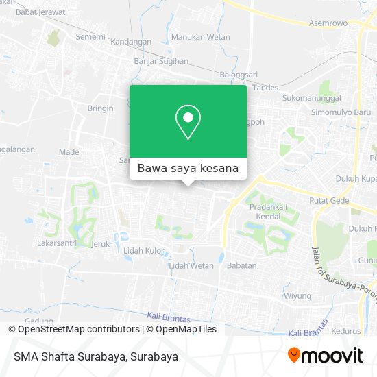 Peta SMA Shafta Surabaya