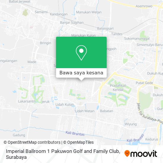 Peta Imperial Ballroom 1 Pakuwon Golf and Family Club