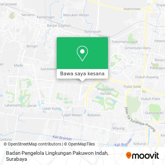 Peta Badan Pengelola Lingkungan Pakuwon Indah