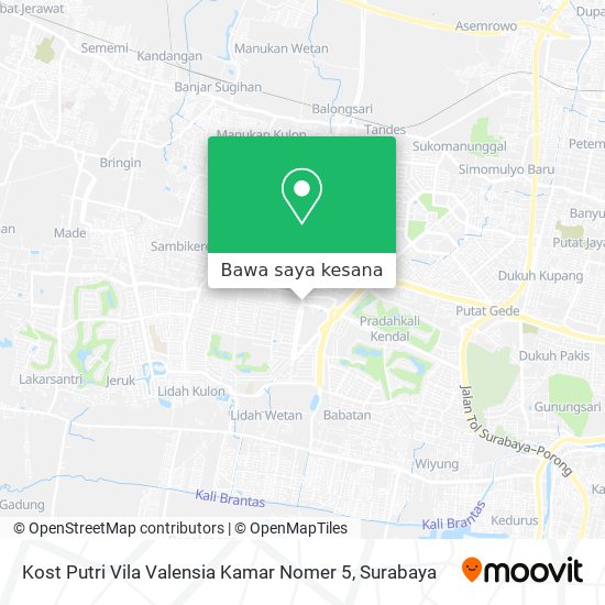 Peta Kost Putri Vila Valensia Kamar Nomer 5