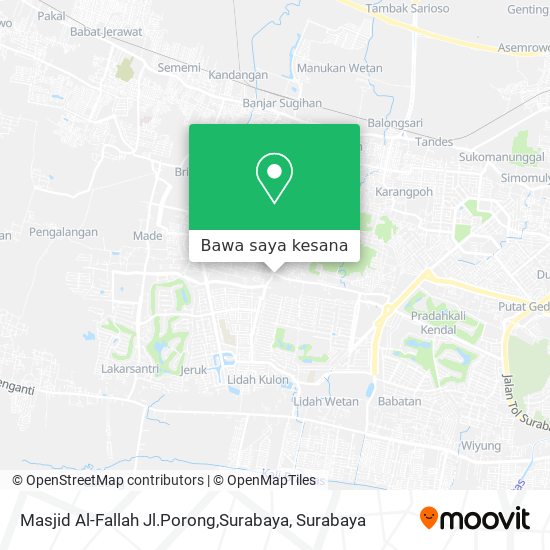 Peta Masjid Al-Fallah Jl.Porong,Surabaya