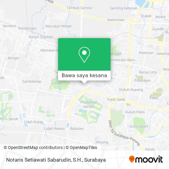 Peta Notaris Setiawati Sabarudin, S.H.
