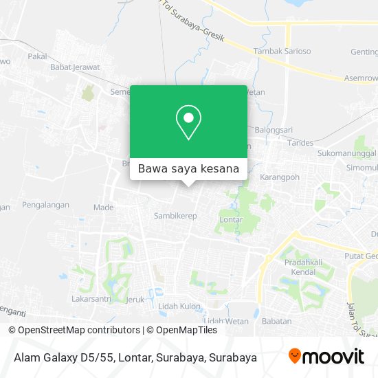 Peta Alam Galaxy D5 / 55, Lontar, Surabaya