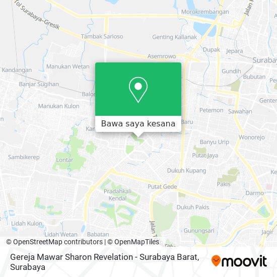 Cara ke Gereja Mawar Sharon Revelation Surabaya Barat menggunakan bis