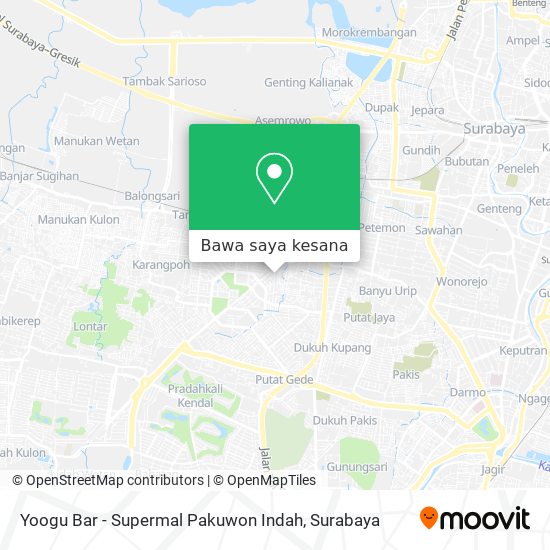 Peta Yoogu Bar - Supermal Pakuwon Indah