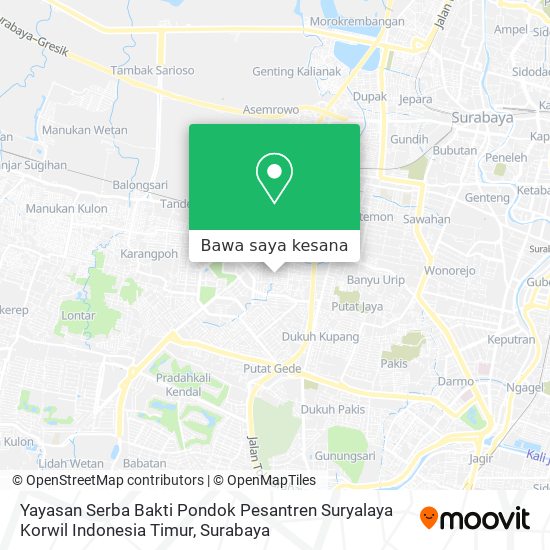 Peta Yayasan Serba Bakti Pondok Pesantren Suryalaya Korwil Indonesia Timur