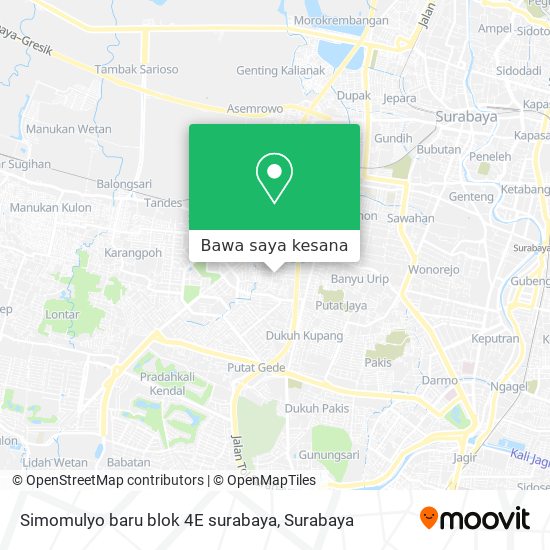 Peta Simomulyo baru blok 4E surabaya