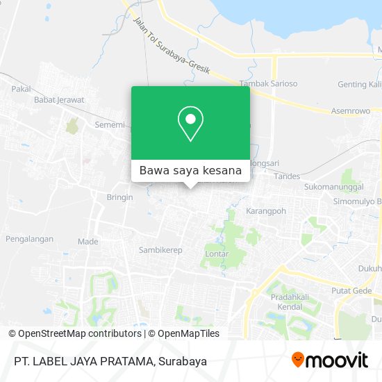 Peta PT. LABEL JAYA PRATAMA
