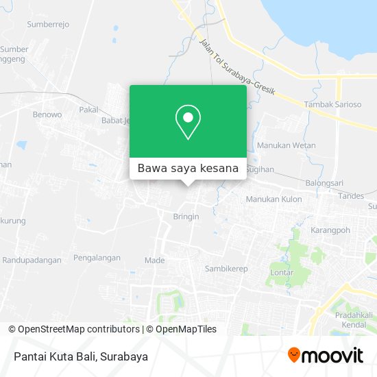 Peta Pantai Kuta Bali