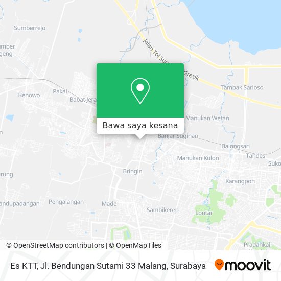 Peta Es KTT, Jl. Bendungan Sutami 33 Malang