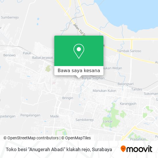 Peta Toko besi "Anugerah Abadi" klakah rejo