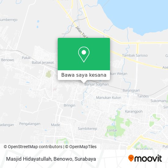 Peta Masjid Hidayatullah, Benowo