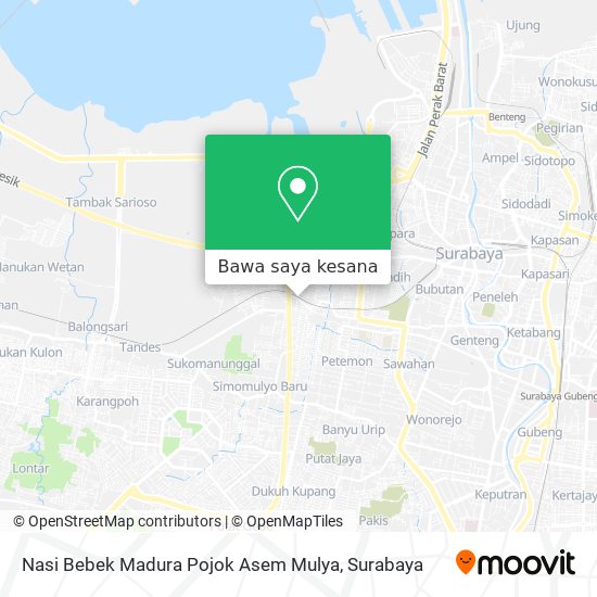 Peta Nasi Bebek Madura Pojok Asem Mulya