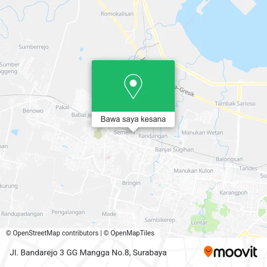 Peta Jl. Bandarejo 3 GG Mangga No.8