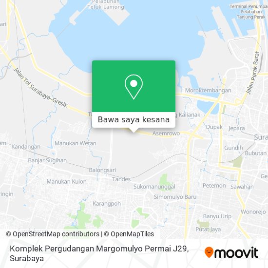 Peta Komplek Pergudangan Margomulyo Permai J29