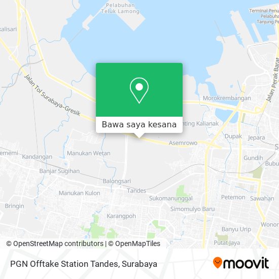 Peta PGN Offtake Station Tandes