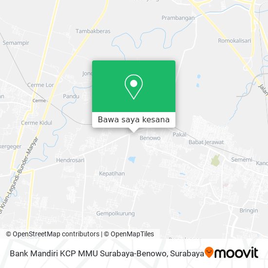 Peta Bank Mandiri KCP MMU Surabaya-Benowo