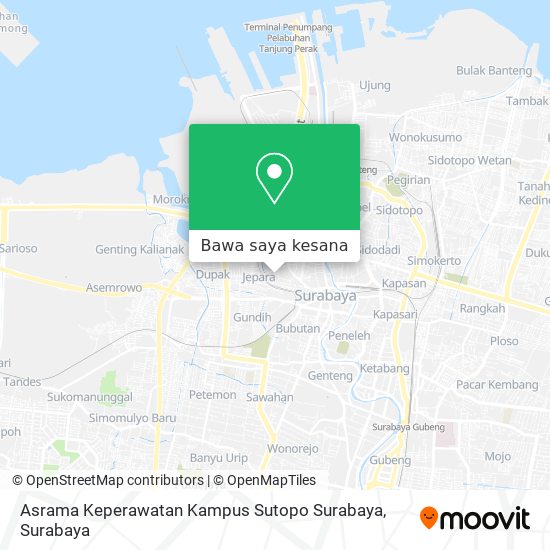 Peta Asrama Keperawatan Kampus Sutopo Surabaya