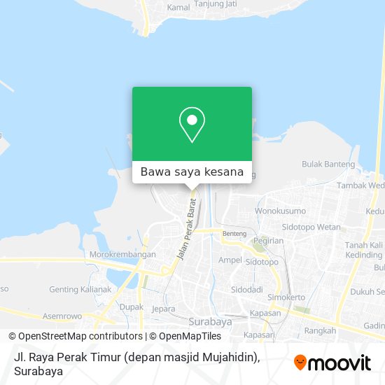 Peta Jl. Raya Perak Timur (depan masjid Mujahidin)