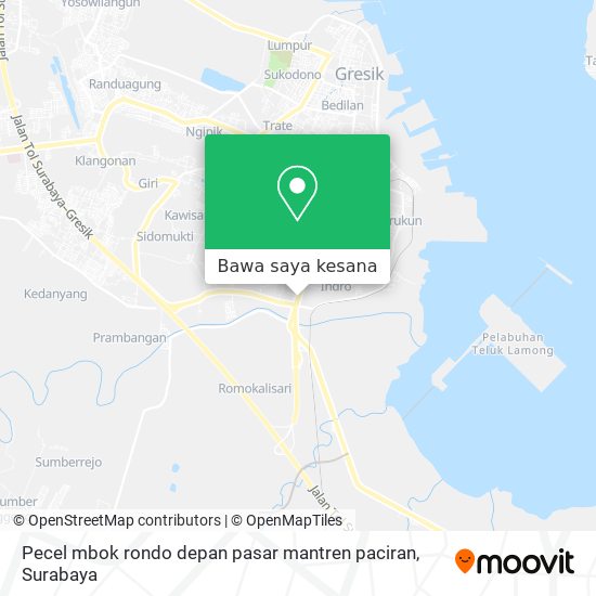Peta Pecel mbok rondo depan pasar mantren paciran