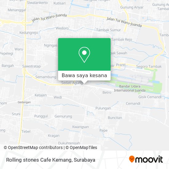 Peta Rolling stones Cafe Kemang