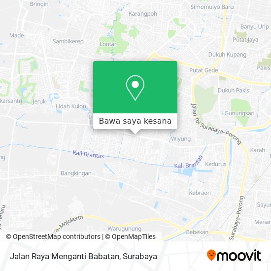 Peta Jalan Raya Menganti Babatan