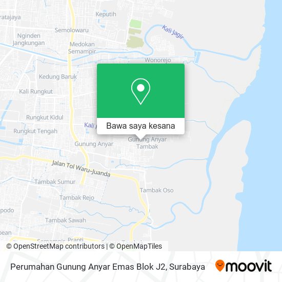 Peta Perumahan Gunung Anyar Emas Blok J2