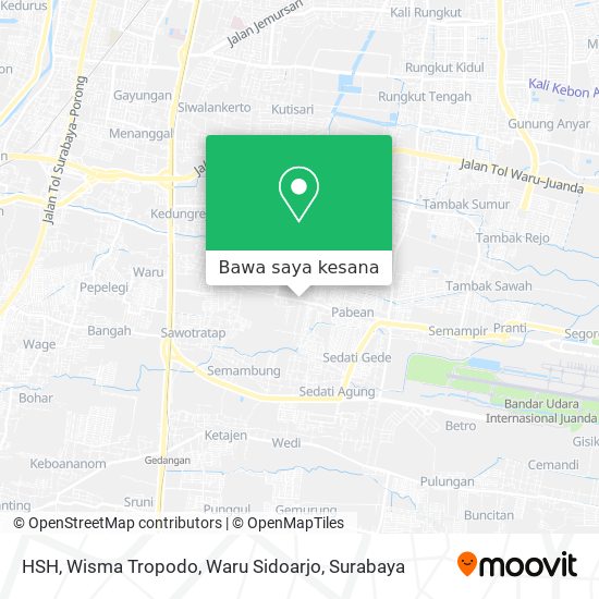 Peta HSH, Wisma Tropodo, Waru Sidoarjo