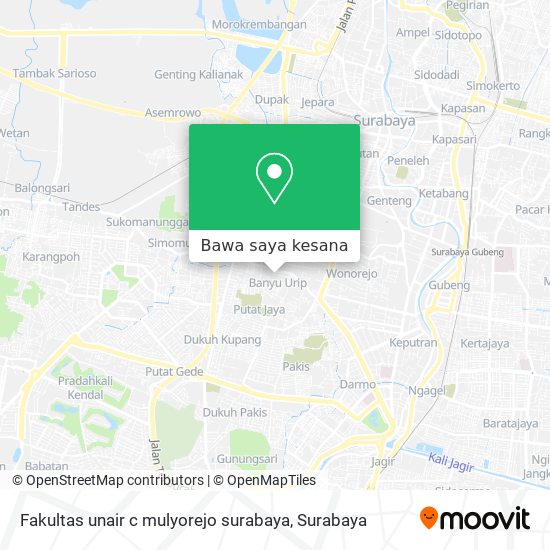 Peta Fakultas unair c mulyorejo surabaya