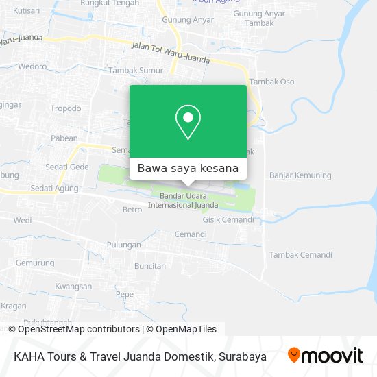 Peta KAHA Tours & Travel Juanda Domestik