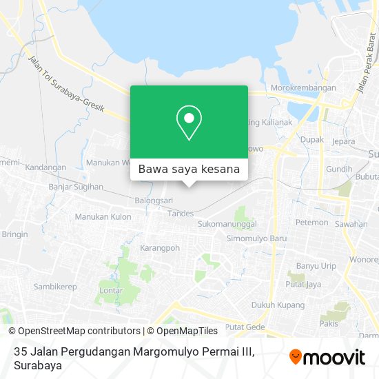Peta 35 Jalan Pergudangan Margomulyo Permai III