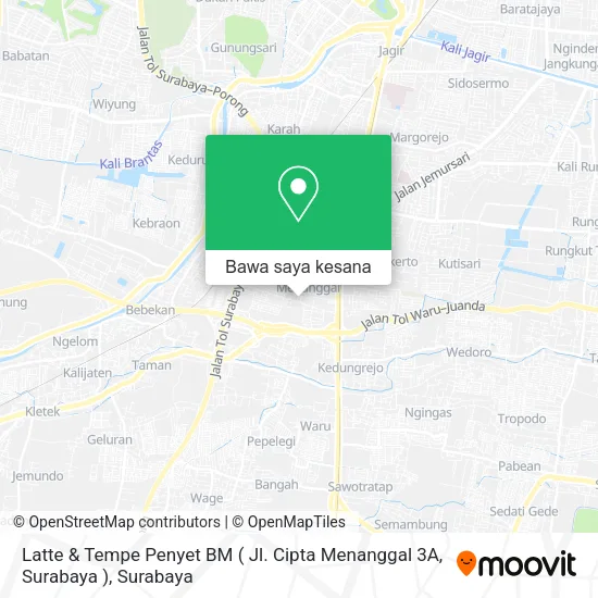 Peta Latte & Tempe Penyet BM ( Jl. Cipta Menanggal 3A, Surabaya )