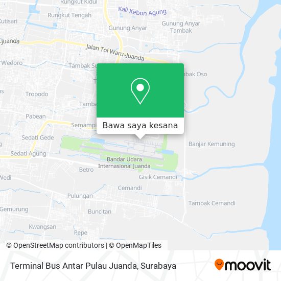 Peta Terminal Bus Antar Pulau Juanda