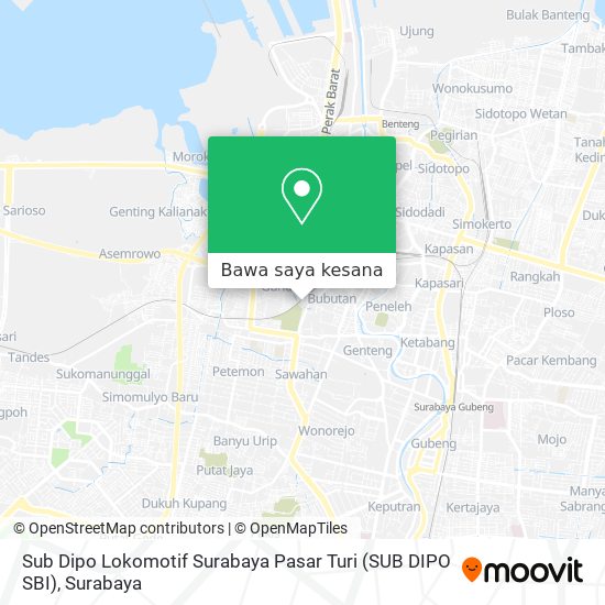 Peta Sub Dipo Lokomotif Surabaya Pasar Turi (SUB DIPO SBI)