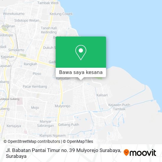 Peta Jl. Babatan Pantai Timur no. 39 Mulyorejo Surabaya