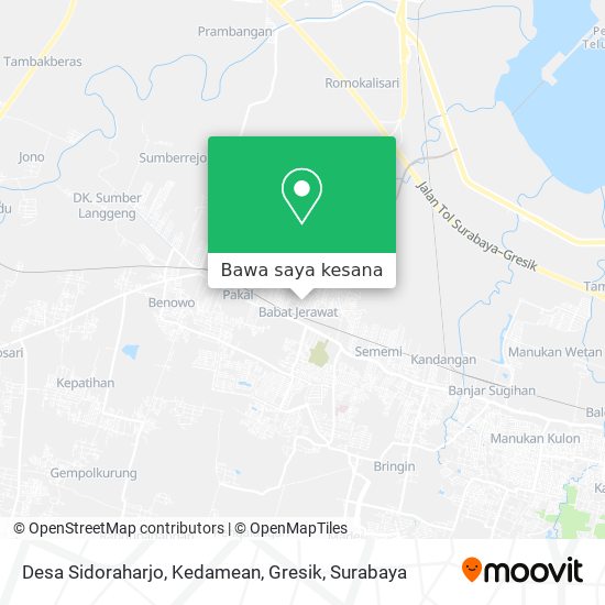 Peta Desa Sidoraharjo, Kedamean, Gresik