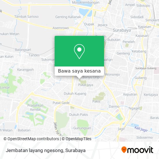 Peta Jembatan layang ngesong