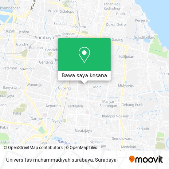 Peta Universitas muhammadiyah surabaya
