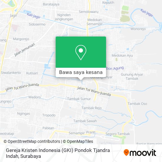 Peta Gereja Kristen Indonesia (GKI) Pondok Tjandra Indah
