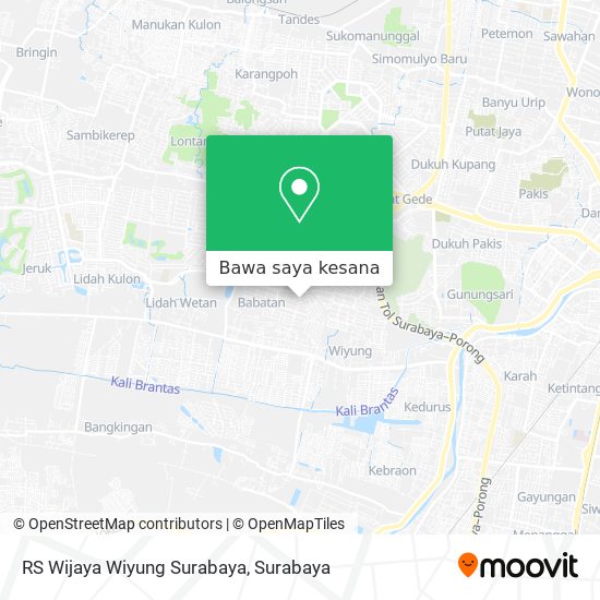 Peta RS Wijaya Wiyung Surabaya