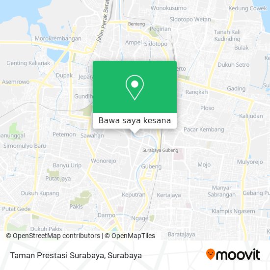 Peta Taman Prestasi Surabaya