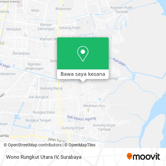Peta Wono Rungkut Utara IV