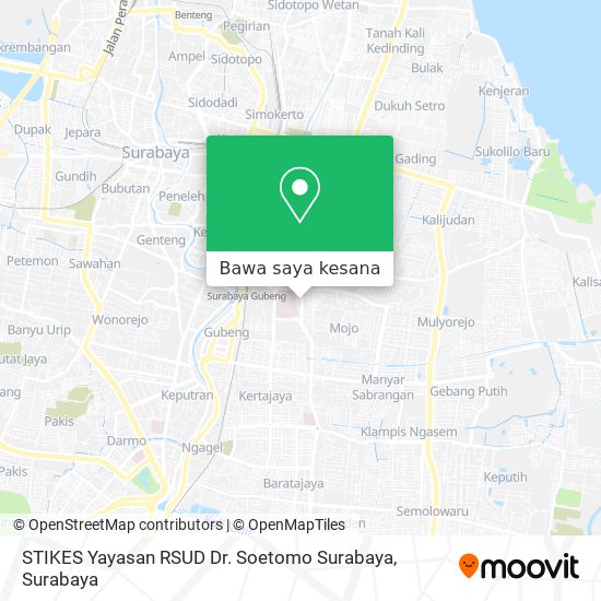 Peta STIKES Yayasan RSUD Dr. Soetomo Surabaya