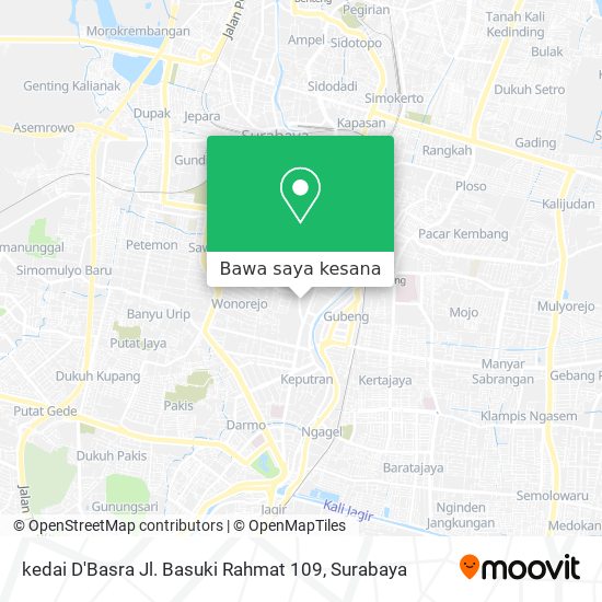 Peta kedai D'Basra Jl. Basuki Rahmat 109
