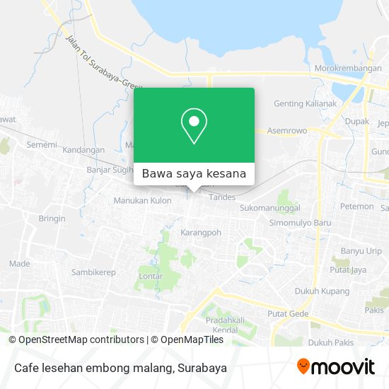 Peta Cafe lesehan embong malang